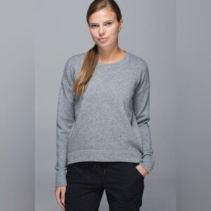 Lululemon Yogi Merino Wool Crew Sweater Inkwells Grey 10?